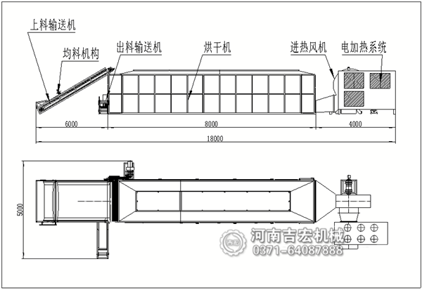 山藥烘干機結構圖